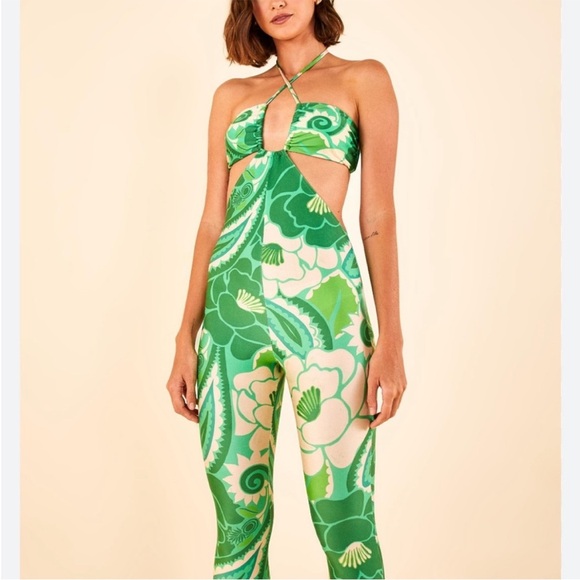 Farm Rio Tropical Groove Jumpsuit - Picture 1 of 5